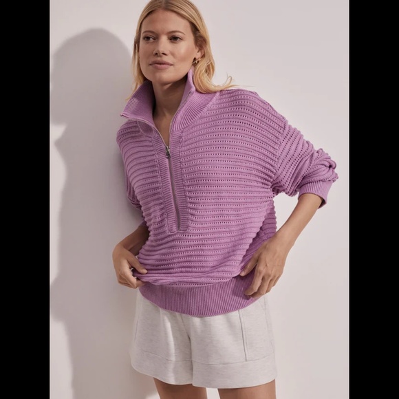 Varley Tara Pointelle Half-Zip Knit - Picture 2 of 16